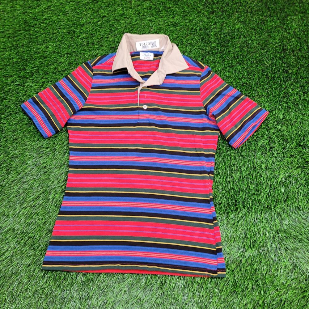 Vintage Puritan Stripes Polo Shirt Womens M/L 18x27 ENRO